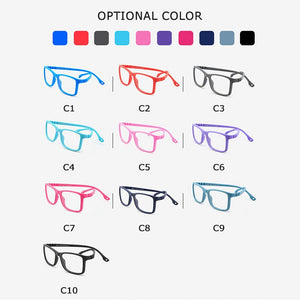 AIMISUV Square Kids Glasses Frame  Silicone Flexible Optical Eyeglasses Frame Children 2022 Boy Girls Clear Glasses UV400