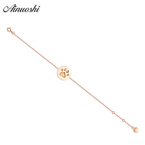 Bracciale da donna alla moda in oro rosa 18 carati, braccialetto rotondo di fidanzamento, regalo di gioielli 
