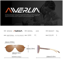 Load image into Gallery viewer, AIVERLIA Sunglasses Men Polarized Men&#39;s Glasses Man Sunglass Brand Design Mirror Lens Black Gold Oculos Masculino AI55