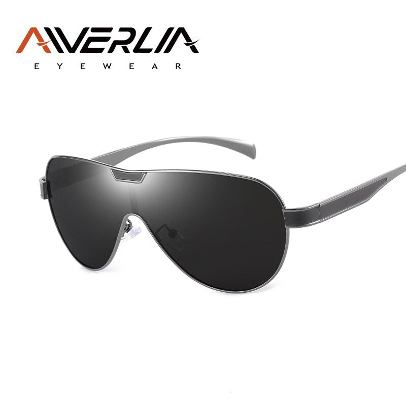 AIVERLIA Sunglasses Men Polarized Men's Glasses Man Sunglass Brand Design Mirror Lens Black Gold Oculos Masculino AI55