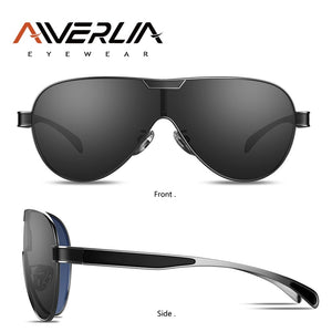 AIVERLIA Sunglasses Men Polarized Men's Glasses Man Sunglass Brand Design Mirror Lens Black Gold Oculos Masculino AI55