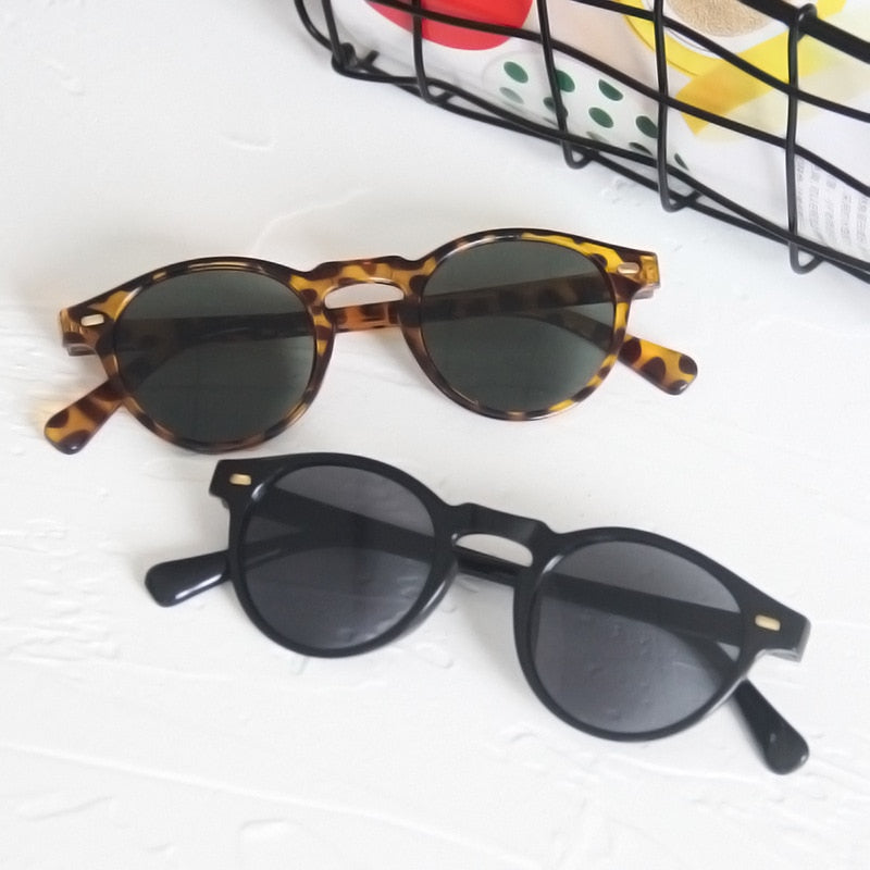 AKA VISION Vintage Round Sunglasses Men 2023 Retro Eyeglasses Men/women  Brand Sun Glasses Men Gafas De Sol Hombre UV400