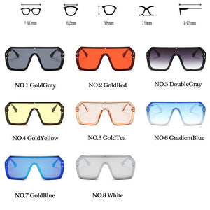 AKAgafas 2023 Oversized Sunglasses Women  Eyeglasses Women/Men Gradient Classic Glasses Women Metal Lentes De Sol Hombre