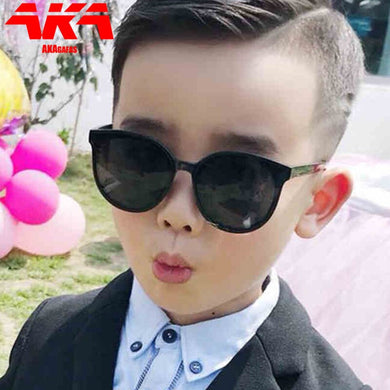 AKAgafas Round Child Sunglasses 2023 Candy Color Personality Baby Anti-UV Street Beat Lovely Glasses Cute Wild Concave Shape
