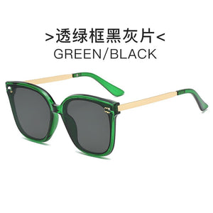 ALIKIAI Square  Sunglasses Goggle UV400 Women Ladies Trend Bee Black Gray Red 2023 Outdoor Eyeglasses