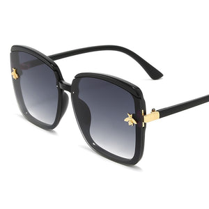 ALIKIAI Square  Sunglasses Goggle UV400 Women Ladies Trend Bee Black Gray Red 2023 Outdoor Eyeglasses