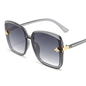 ALIKIAI Square  Sunglasses Goggle UV400 Women Ladies Trend Bee Black Gray Red 2023 Outdoor Eyeglasses