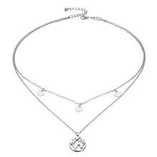 Load image into Gallery viewer, World Map Pendant Necklace for Women Silver Gold Metal Dainty Globe Earth Layered Necklace Globetrotter Collares