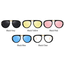 Load image into Gallery viewer, ALOZ MICC 2023 Women Foldable Frame Pilot Sunglasses for Women Brand Designe  Rhinestone Sun Glasses Female Shade Q109