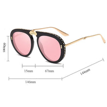 Load image into Gallery viewer, ALOZ MICC 2023 Women Foldable Frame Pilot Sunglasses for Women Brand Designe  Rhinestone Sun Glasses Female Shade Q109