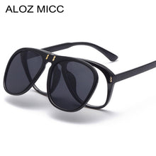 Load image into Gallery viewer, ALOZ MICC Flip Sunglasses Women Men Unique Oversized Square Sun Glasses Clamshell Two Lens Eyeglasses Q344
