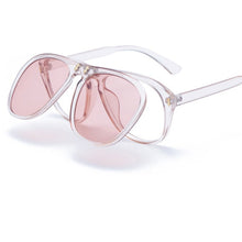 Load image into Gallery viewer, ALOZ MICC Flip Sunglasses Women Men Unique Oversized Square Sun Glasses Clamshell Two Lens Eyeglasses Q344