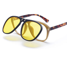 Load image into Gallery viewer, ALOZ MICC Flip Sunglasses Women Men Unique Oversized Square Sun Glasses Clamshell Two Lens Eyeglasses Q344