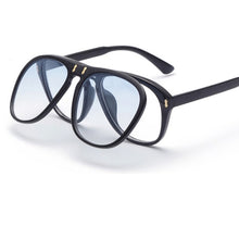 Load image into Gallery viewer, ALOZ MICC Flip Sunglasses Women Men Unique Oversized Square Sun Glasses Clamshell Two Lens Eyeglasses Q344