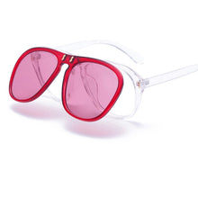 Load image into Gallery viewer, ALOZ MICC Flip Sunglasses Women Men Unique Oversized Square Sun Glasses Clamshell Two Lens Eyeglasses Q344