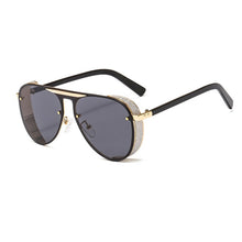 Carica l&#39;immagine nel visualizzatore di Gallery, ALOZ MICC Steampunk Occhiali da sole da uomo Brand Design 2023 Big Box Ladies Occhiali da sole per uomo Punk Pilot Sunglas UV400 Q703 