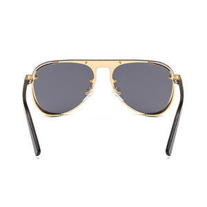 ALOZ MICC Steampunk Occhiali da sole da uomo Brand Design 2023 Big Box Ladies Occhiali da sole per uomo Punk Pilot Sunglas UV400 Q703 