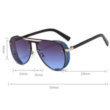 Carica l&#39;immagine nel visualizzatore di Gallery, ALOZ MICC Steampunk Occhiali da sole da uomo Brand Design 2023 Big Box Ladies Occhiali da sole per uomo Punk Pilot Sunglas UV400 Q703 