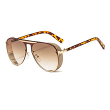 Carica l&#39;immagine nel visualizzatore di Gallery, ALOZ MICC Steampunk Occhiali da sole da uomo Brand Design 2023 Big Box Ladies Occhiali da sole per uomo Punk Pilot Sunglas UV400 Q703 