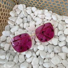 Load image into Gallery viewer, ALOZ MICC Women Glasses Oversized Square Sunglasses Women Shades Metal Sunglasses Men Retro Orange Purple Red Glasses