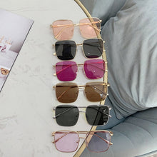 Load image into Gallery viewer, ALOZ MICC Women Glasses Oversized Square Sunglasses Women Shades Metal Sunglasses Men Retro Orange Purple Red Glasses