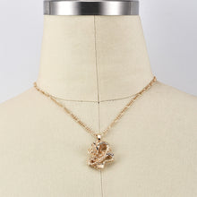 Load image into Gallery viewer, New Fashion Dragon Pendant Necklaces for Women Gold Color Rose Choker Necklace Mascot Ornaments Jewelry  Gift