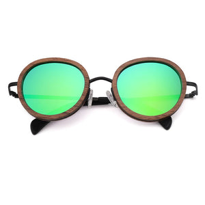 AN SWALLOW 2023 retro wooden sunglasses men's black walnut wooden sunglasses ladies brand design sunglasses polarized UV400
