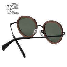Load image into Gallery viewer, AN SWALLOW 2023 retro wooden sunglasses men&#39;s black walnut wooden sunglasses ladies brand design sunglasses polarized UV400