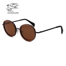 Load image into Gallery viewer, AN SWALLOW 2023 retro wooden sunglasses men&#39;s black walnut wooden sunglasses ladies brand design sunglasses polarized UV400