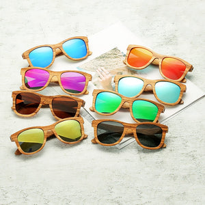 AN SWALLOW Retro  Brand Design Handmade Zebra Wood Sunglasses For Men and Women UV400 Polarized Wood Sunglasses