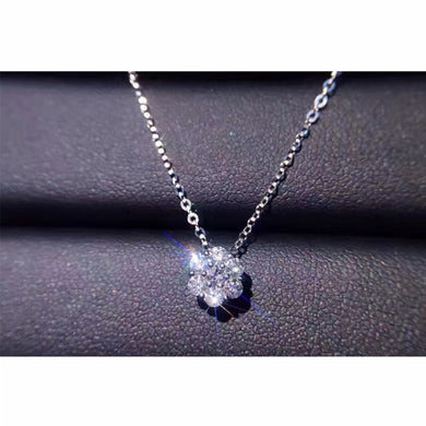 ANI 18K White Gold (AU750) Pendant Necklace Certified 0.35 Carat I/SI Natural Diamond Fine Jewelry Women Engagement Necklace