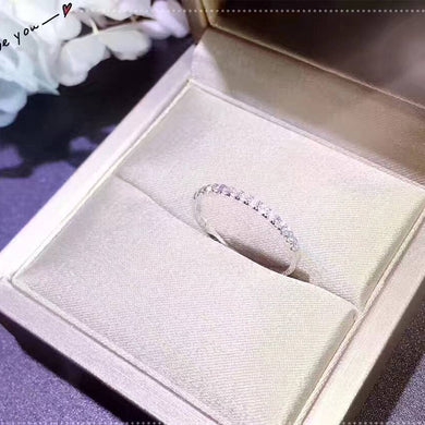 ANI 18K White Gold (AU750) Women Wedding Ring Certified I/SI 0.22 CT Real Diamond Romantic Engagement Band Ring for Proposal