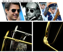 Load image into Gallery viewer, AO Pilot Sunglasses Men With Glass Lenes Metal frame Classic Aviation American Army Military Optical Eyewear Male Oculos de sol