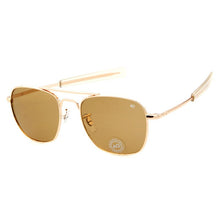 Load image into Gallery viewer, AO Pilot Sunglasses Men With Glass Lenes Metal frame Classic Aviation American Army Military Optical Eyewear Male Oculos de sol