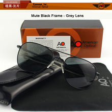 Load image into Gallery viewer, AO Sunglasses Men Brand Designer Vintage American Aviation Army Military Sun Glasses Glass Lens Woman Gafas De Sol Hombre