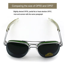 Load image into Gallery viewer, AO Sunglasses Men Brand Designer Vintage American Aviation Army Military Sun Glasses Glass Lens Woman Gafas De Sol Hombre
