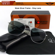 Load image into Gallery viewer, AO Sunglasses Men Brand Designer Vintage American Aviation Army Military Sun Glasses Glass Lens Woman Gafas De Sol Hombre