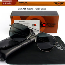 Load image into Gallery viewer, AO Sunglasses Men Brand Designer Vintage American Aviation Army Military Sun Glasses Glass Lens Woman Gafas De Sol Hombre
