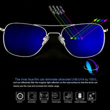 Load image into Gallery viewer, AO Sunglasses Men Brand Designer Vintage American Aviation Army Military Sun Glasses Glass Lens Woman Gafas De Sol Hombre