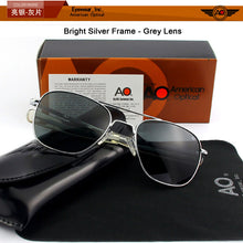 Load image into Gallery viewer, AO Sunglasses Men Brand Designer Vintage American Aviation Army Military Sun Glasses Glass Lens Woman Gafas De Sol Hombre