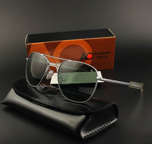 Load image into Gallery viewer, AO Sunglasses Men Brand Designer Vintage American Aviation Army Military Sun Glasses Glass Lens Woman Gafas De Sol Hombre