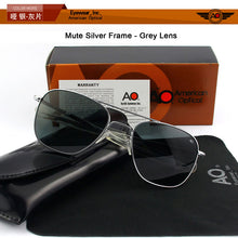 Load image into Gallery viewer, AO Sunglasses Men Brand Designer Vintage American Aviation Army Military Sun Glasses Glass Lens Woman Gafas De Sol Hombre