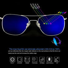Load image into Gallery viewer, AO Sunglasses Men Brand Designer Vintage American Aviation Army Military Sun Glasses Glass Lens Woman Gafas De Sol Hombre
