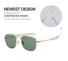 Load image into Gallery viewer, AO brand Aviation Sunglasses Men Brand Designer American Army Military Optical Sun Glasses For Male UV400 Oculos de sol