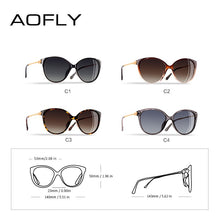 Load image into Gallery viewer, AOFLY BRAND DESIGN 2023 Trending Women Polarized CATEYE Sunglasses Ladies Sun glasses Driving Travel Eyewear Love Temple UV400