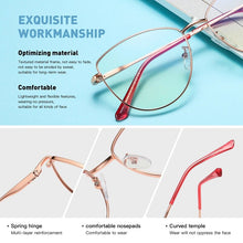 Load image into Gallery viewer, AOFLY Brand Cat Eye Blue Light Blocking Glasses Women Metal Reading Eyeglasses Frame Lady Computer Eyewear Female UV400