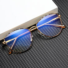 Load image into Gallery viewer, AOFLY Brand Cat Eye Blue Light Blocking Glasses Women Metal Reading Eyeglasses Frame Lady Computer Eyewear Female UV400