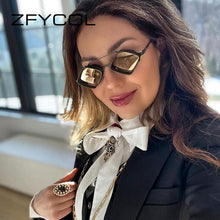 Load image into Gallery viewer, AOFLY Brand Design 2023 Alloy Steampunk Quadrilateral Sunglasses Vintage Men Women Sun Glasses Classic UV400 Metal Frame