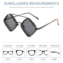 Load image into Gallery viewer, AOFLY Brand Design 2023 Alloy Steampunk Quadrilateral Sunglasses Vintage Men Women Sun Glasses Classic UV400 Metal Frame