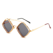 Load image into Gallery viewer, AOFLY Brand Design 2023 Alloy Steampunk Quadrilateral Sunglasses Vintage Men Women Sun Glasses Classic UV400 Metal Frame